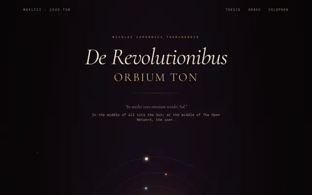 Screenshot of 1543.ton · De Revolutionibus Orbium TON