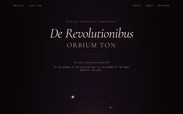 Screenshot of 1543.ton · De Revolutionibus Orbium TON