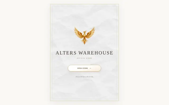 Screenshot of ALTERS WAREHOUSE · Phoenix