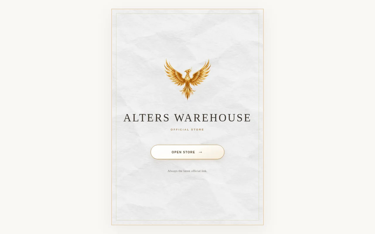 Screenshot of alterswarehouse.ton
