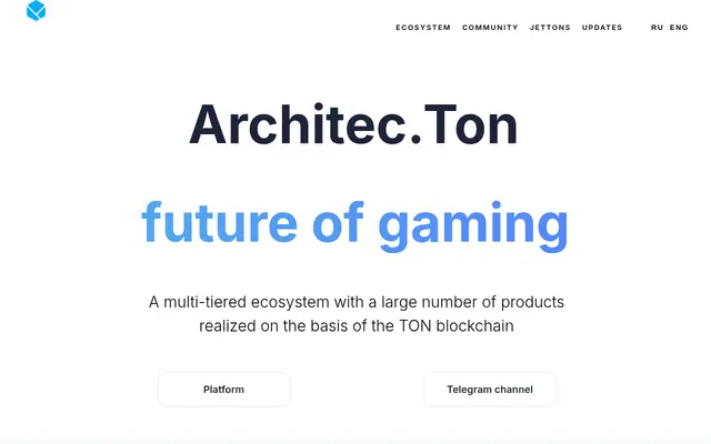 Screenshot of Architec.Ton Web3 Game Launchpad on TON