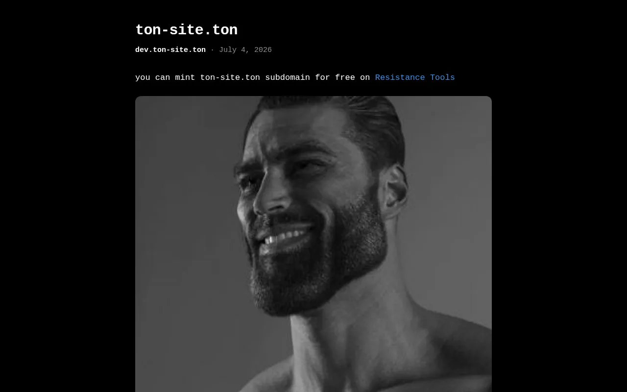 Screenshot of dev.ton-site.ton