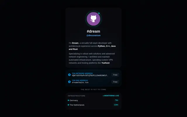 Screenshot of Dream