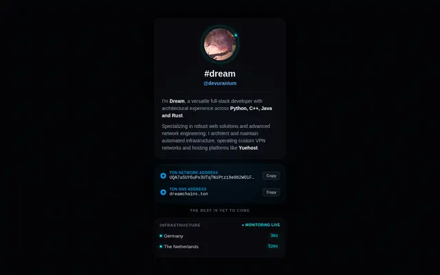 Screenshot of Dream