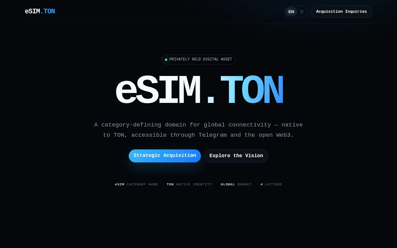 Screenshot of esim.ton