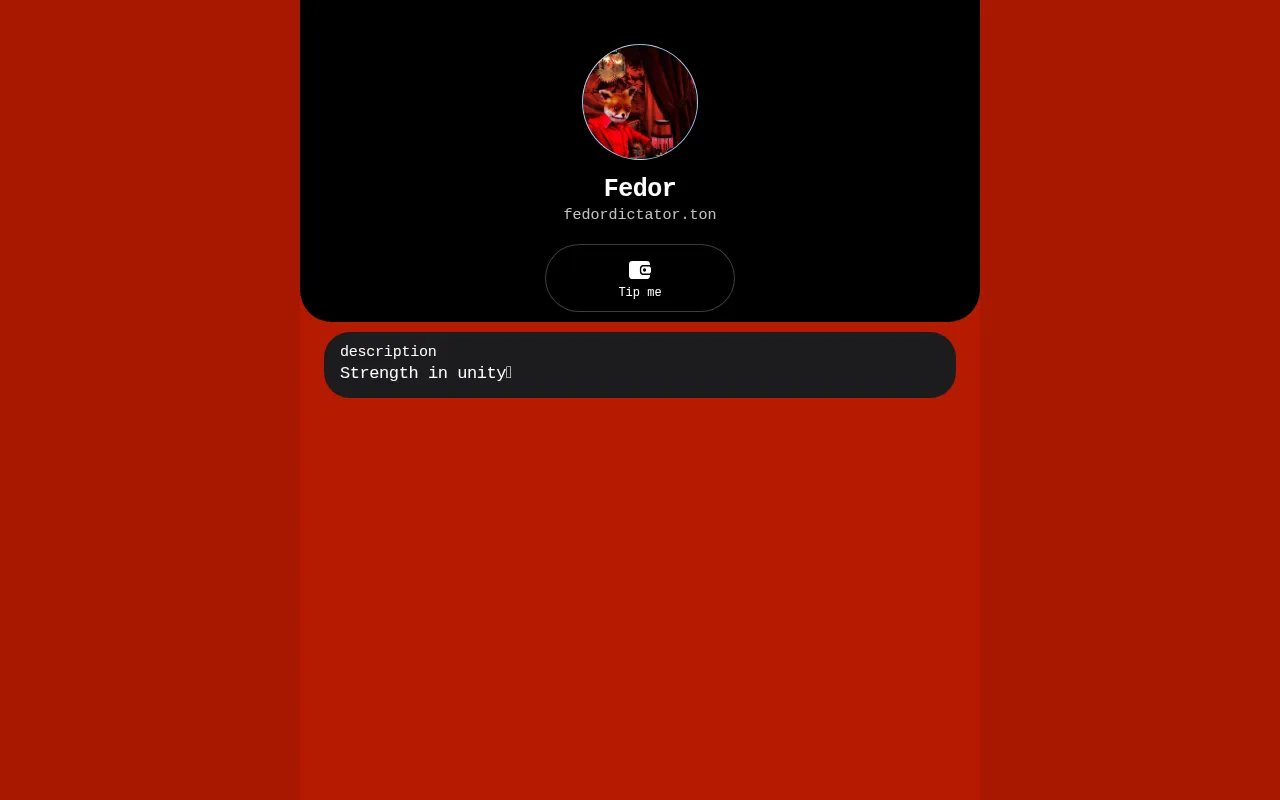 Screenshot of fedordictator.ton