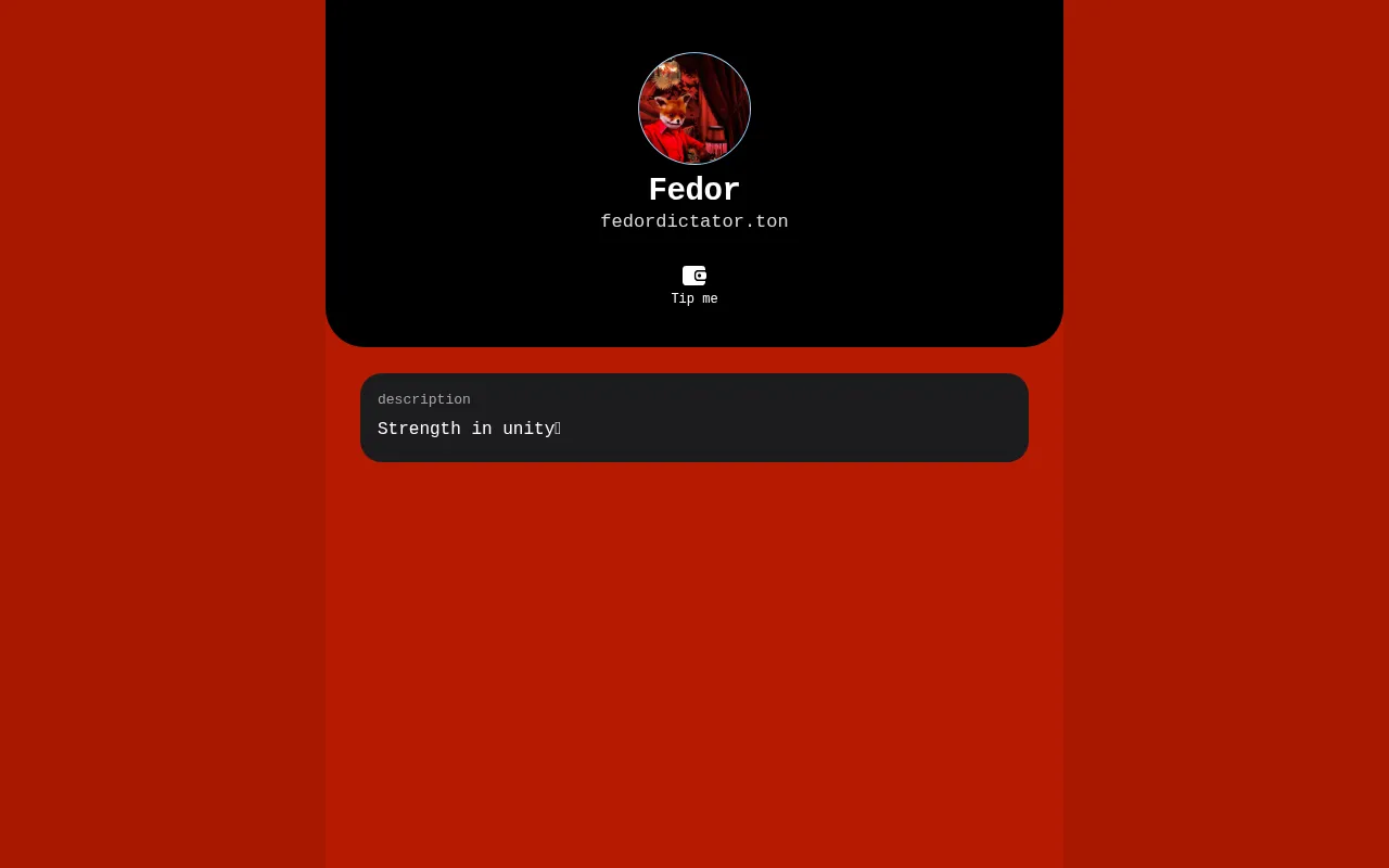 Screenshot of fedordictator.ton