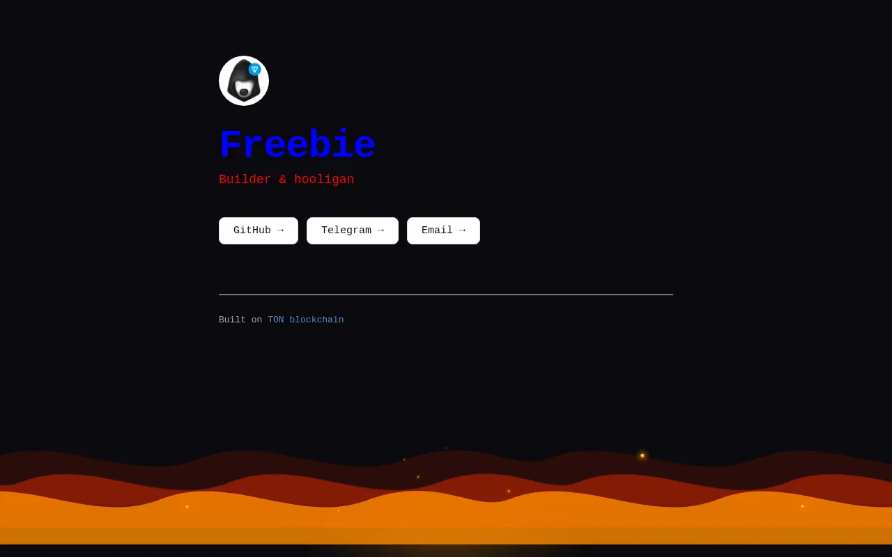 Screenshot of freebie.ton-site.ton