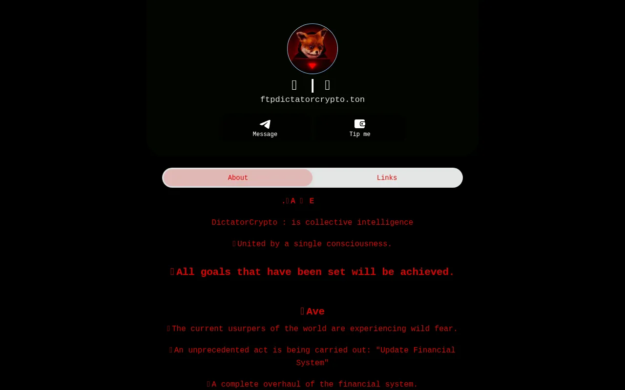 Screenshot of ftpdictatorcrypto.ton