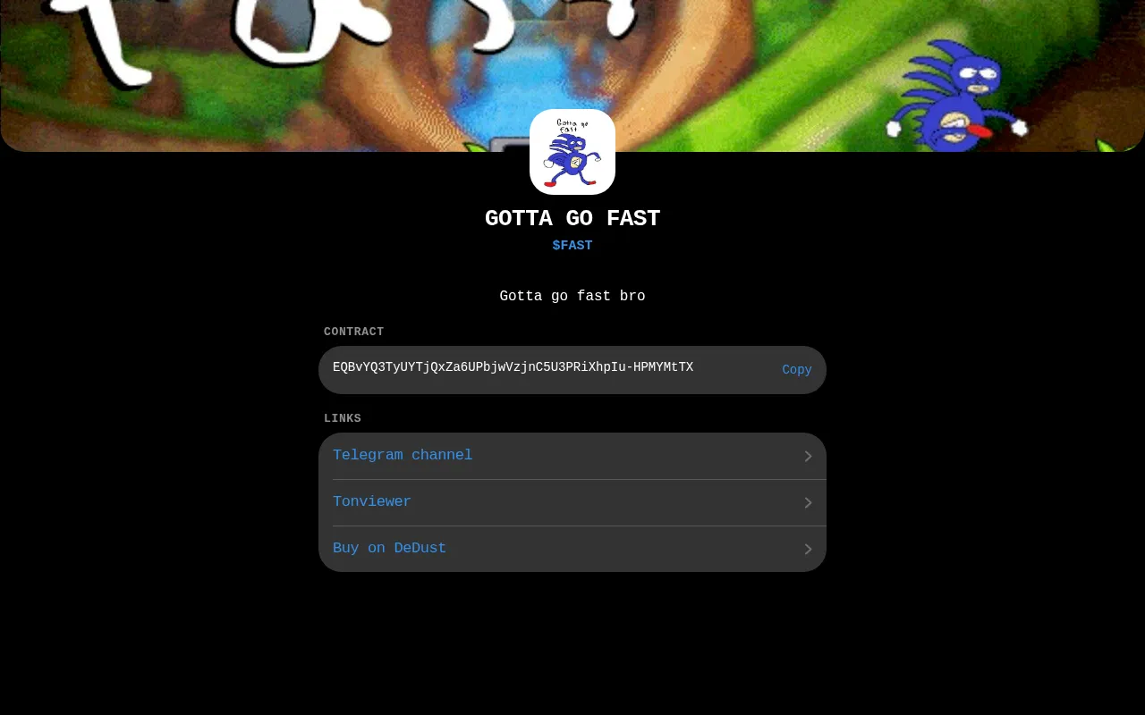 Screenshot of gottagofast.ton