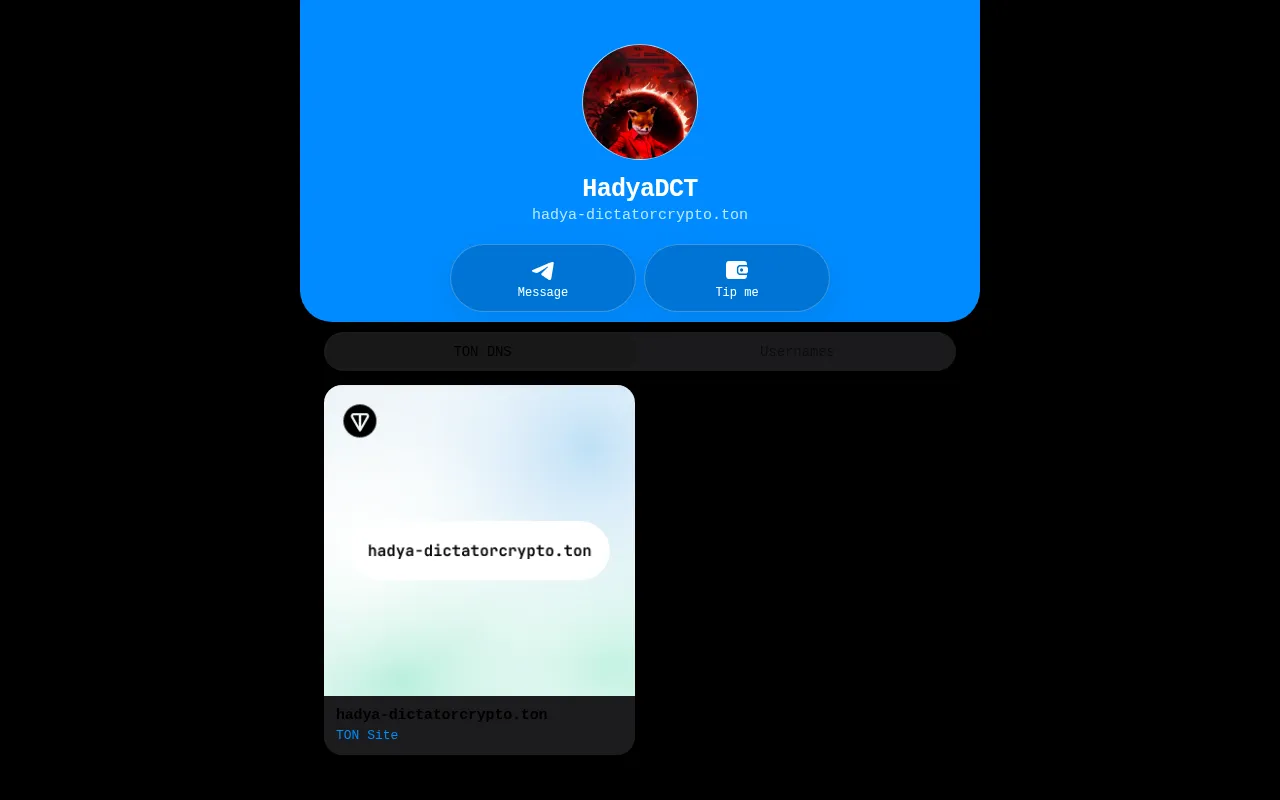 Screenshot of hadya-dictatorcrypto.ton
