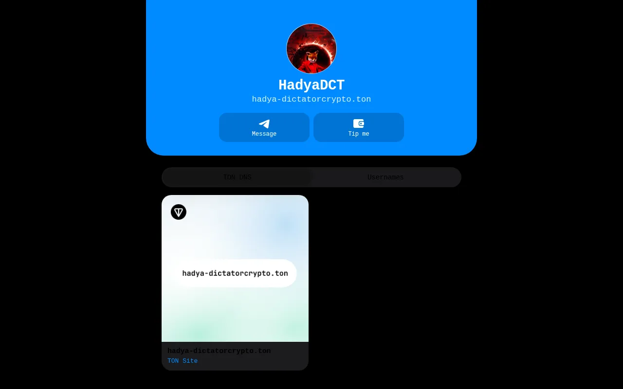 Screenshot of hadya-dictatorcrypto.ton