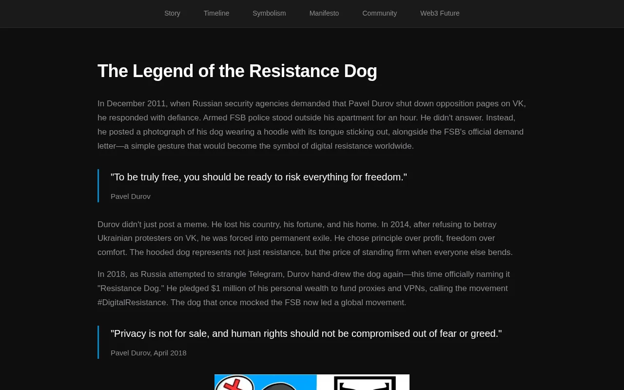 Screenshot of how-to-resist.ton