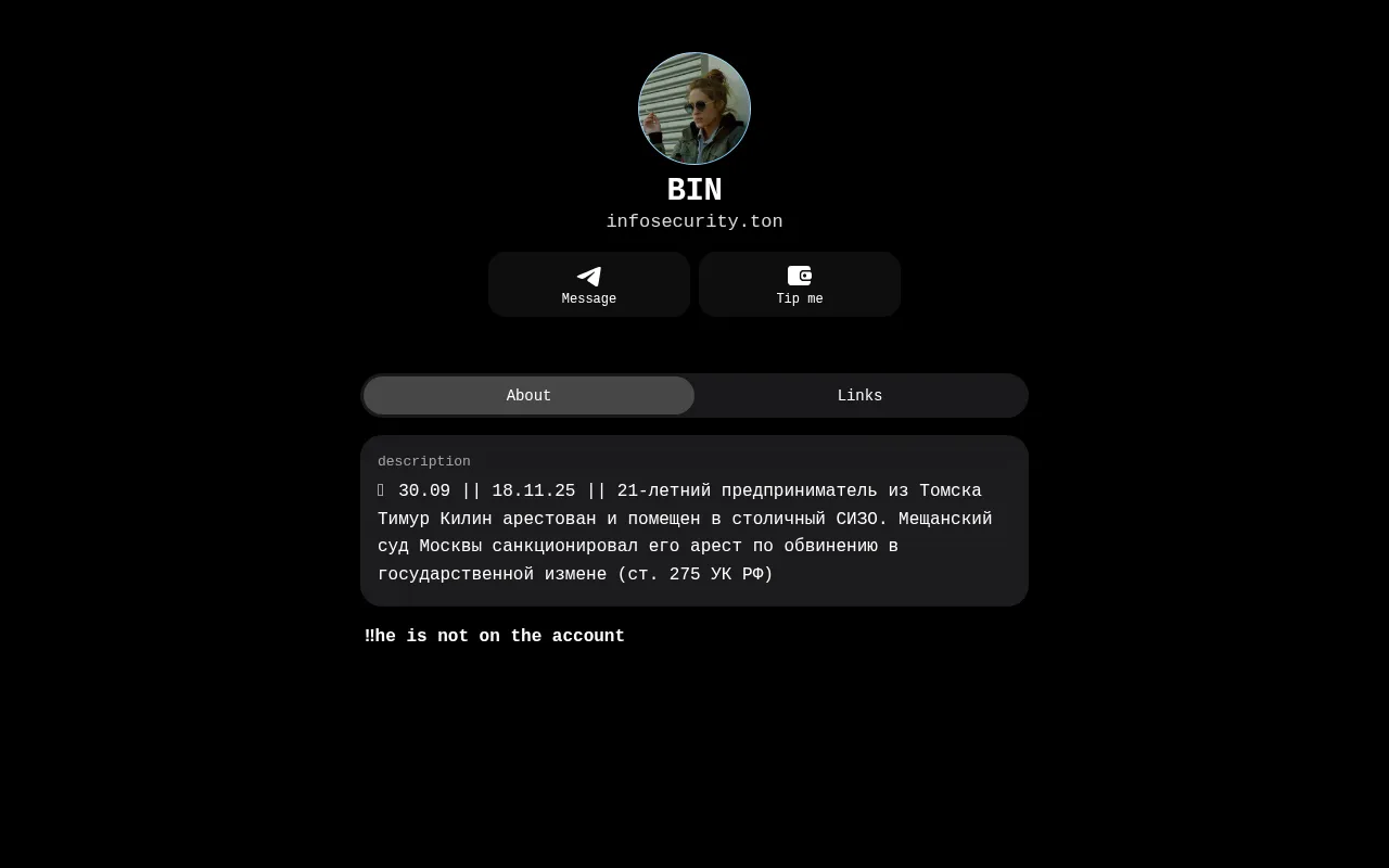 Screenshot of infosecurity.ton