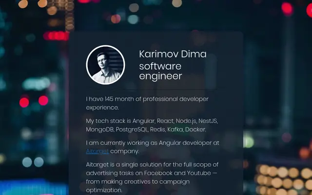 Screenshot of Karimov Dima