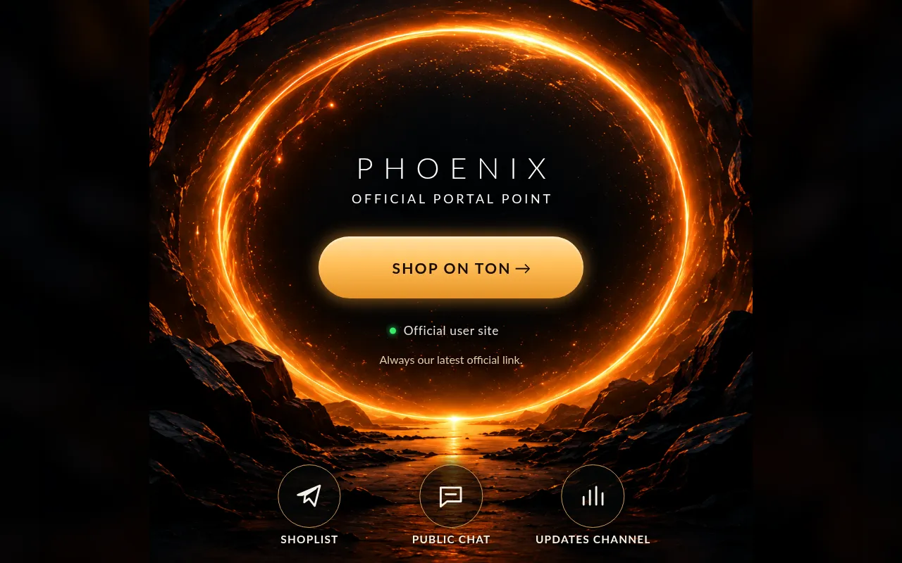 Screenshot of phoenixmarket.ton