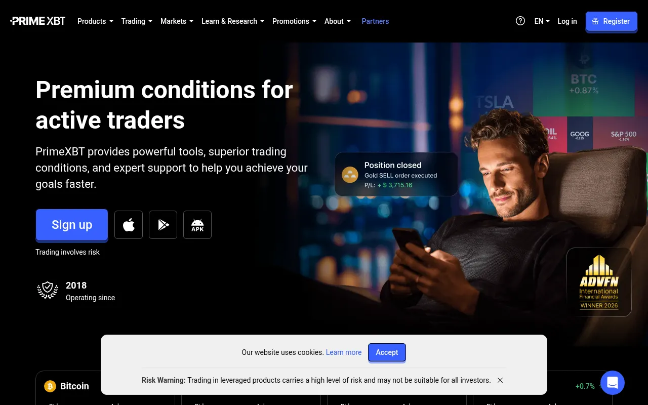 Screenshot of primexbt.ton