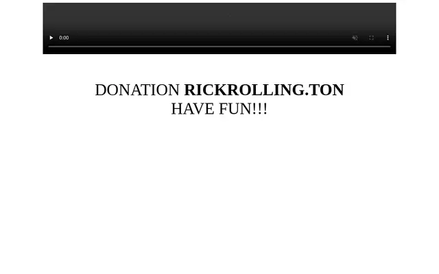 Screenshot of Rick Rolling