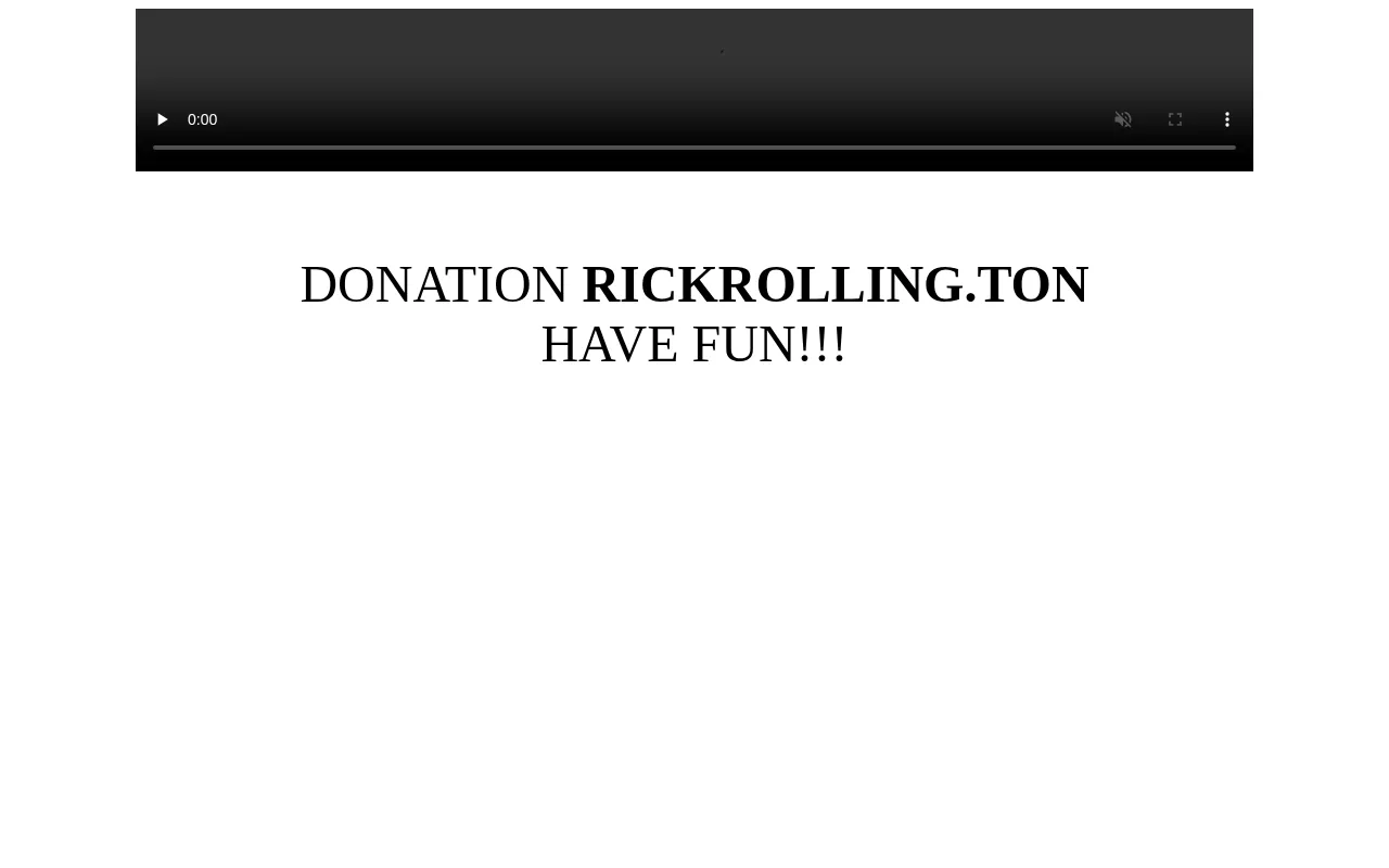 Screenshot of rickrolling.ton