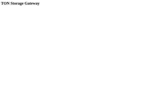 Screenshot of TON Storage Gateway