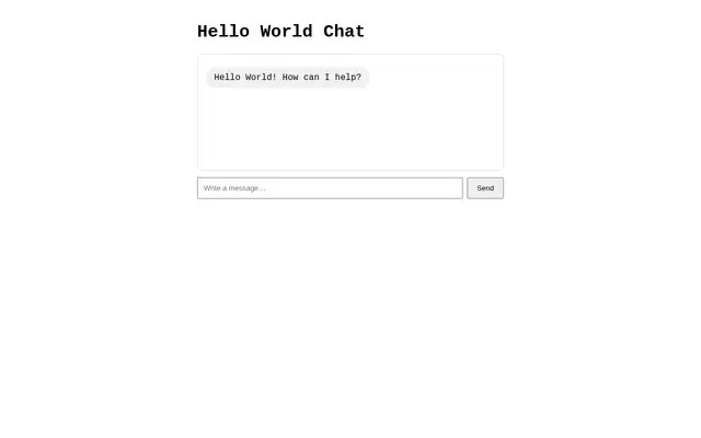 Screenshot of Hello World Chat