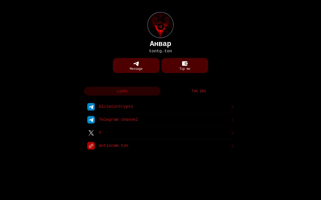 Screenshot of tontg.ton
