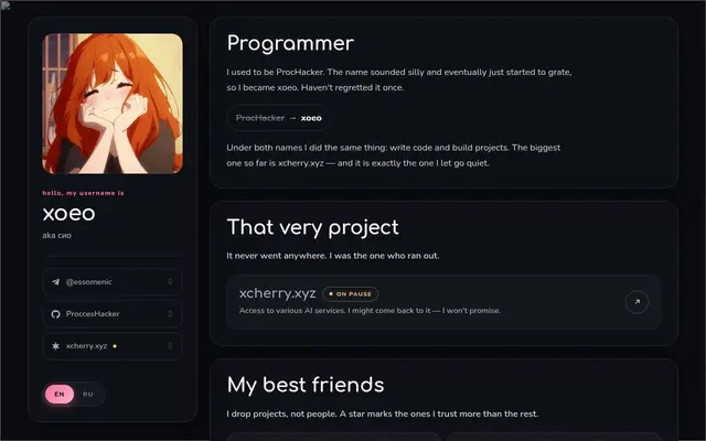 Screenshot of xoeo